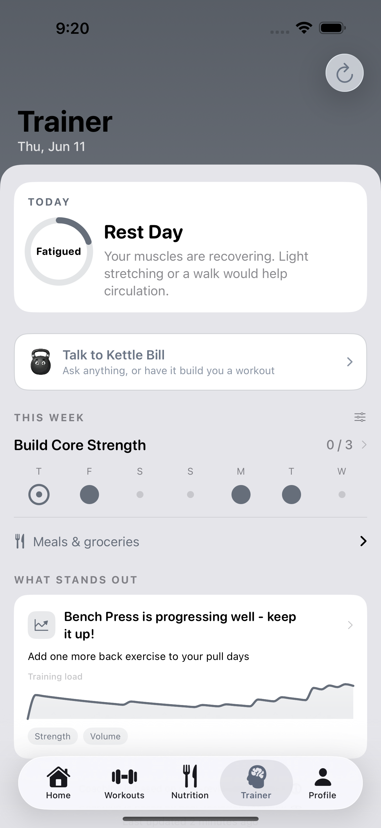 Kettle Bill — readiness, programs, and progress