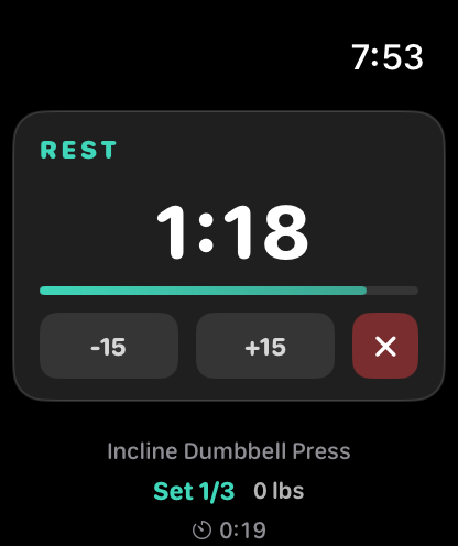 Apple Watch Rest Timer